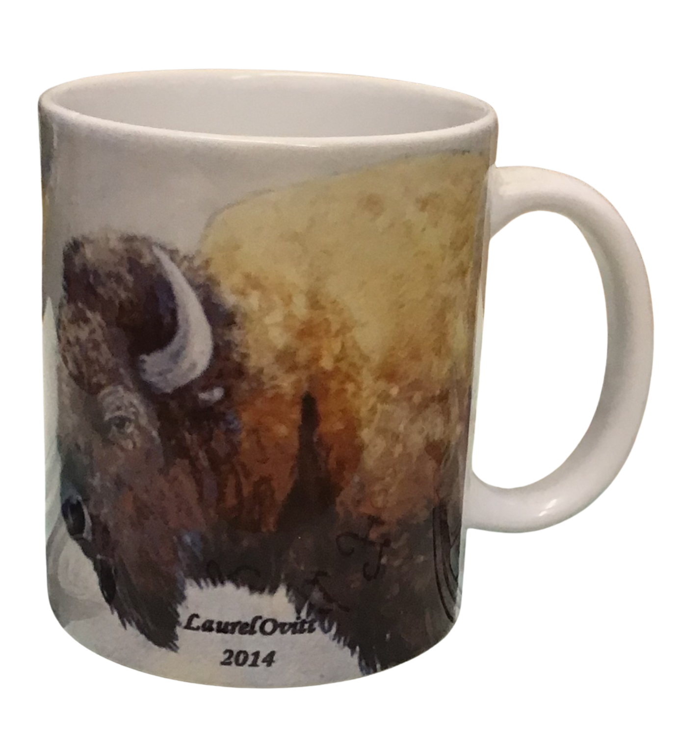 Buffalo - Montana Artist - Laurel Ovitt - 11oz Mug