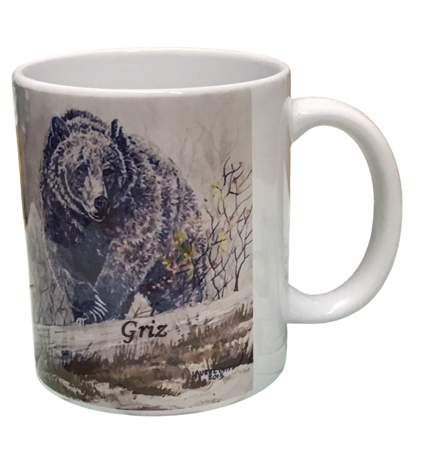 Griz - Montana Artist - Laurel Ovitt - 11oz Mug