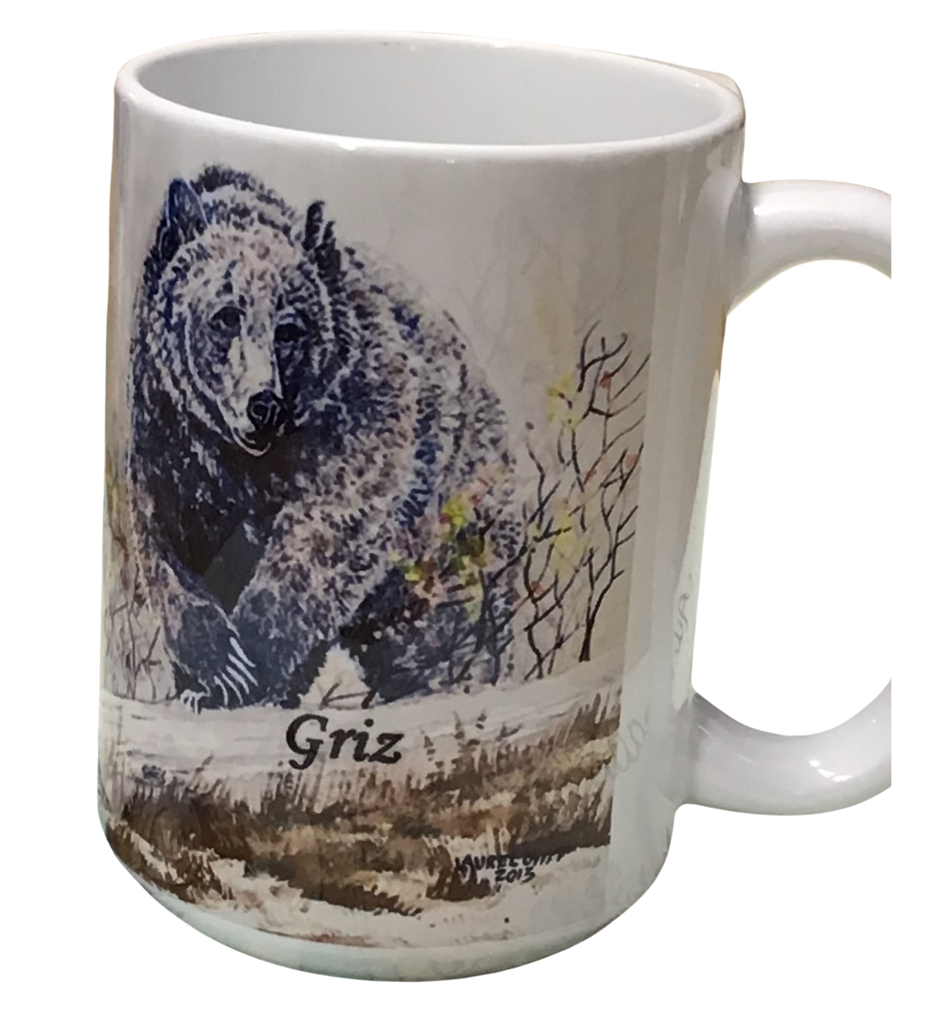 Griz - Montana Artist - Laurel Ovitt - 15oz Mug