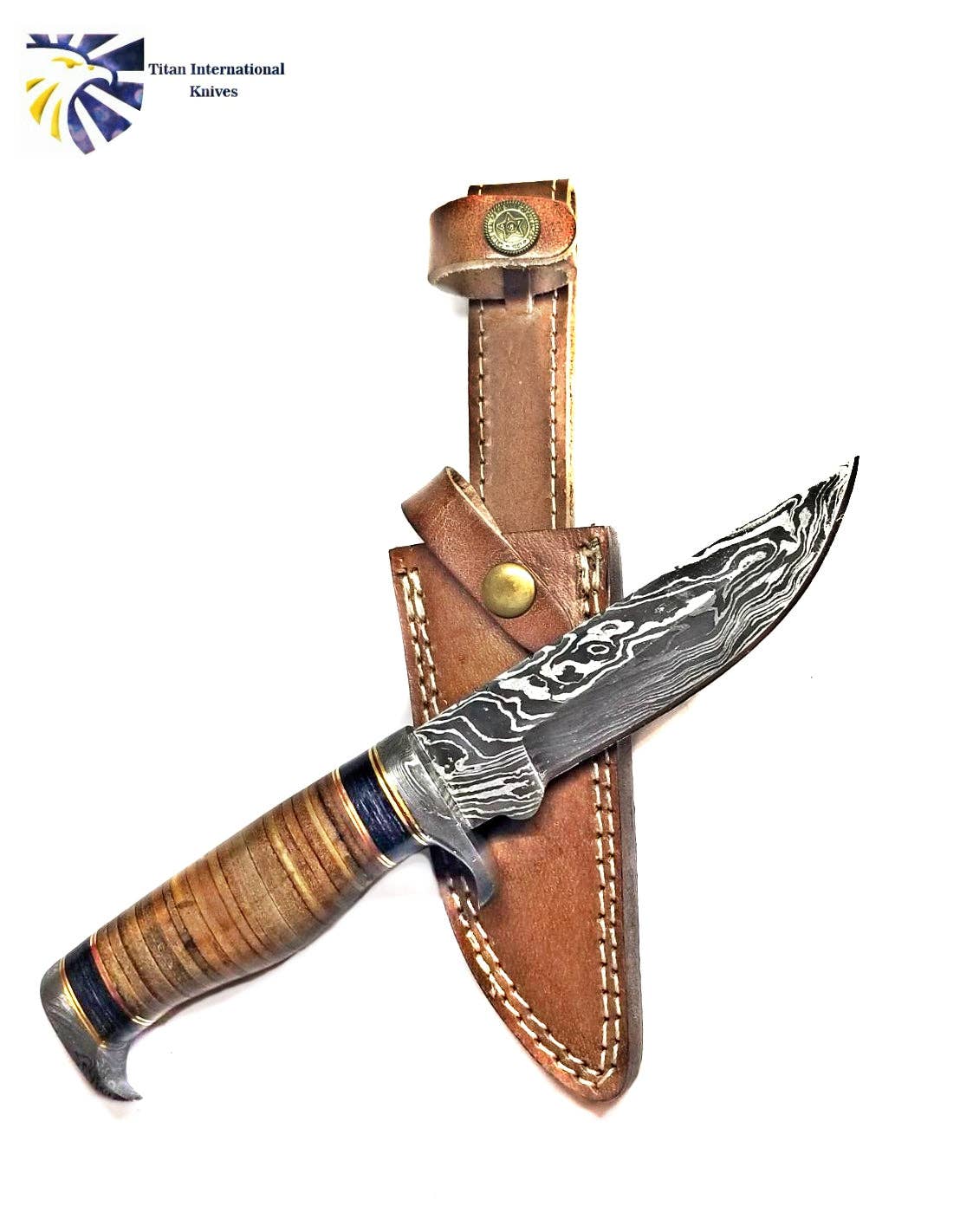 Damascus Camping/Hunting Knife