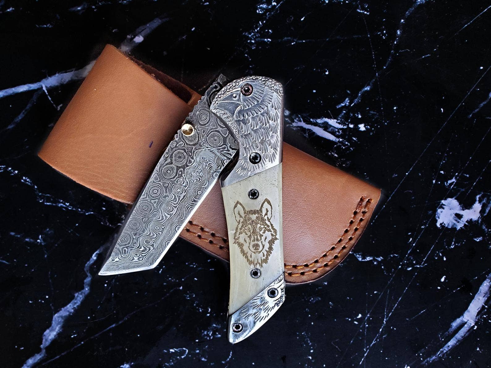 Damascus Folding Knives