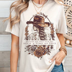 Made for Such a Time Faith-Inspired Cowgirl Western T-Shirt: Brown on White / L