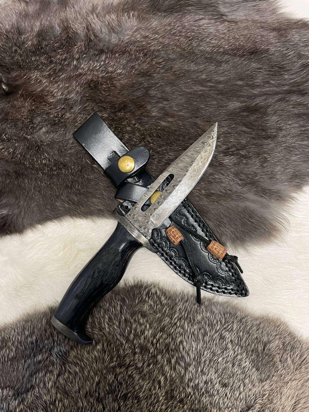 Damascus Knife TK-098 -Lunar Guardian   (Compact)
