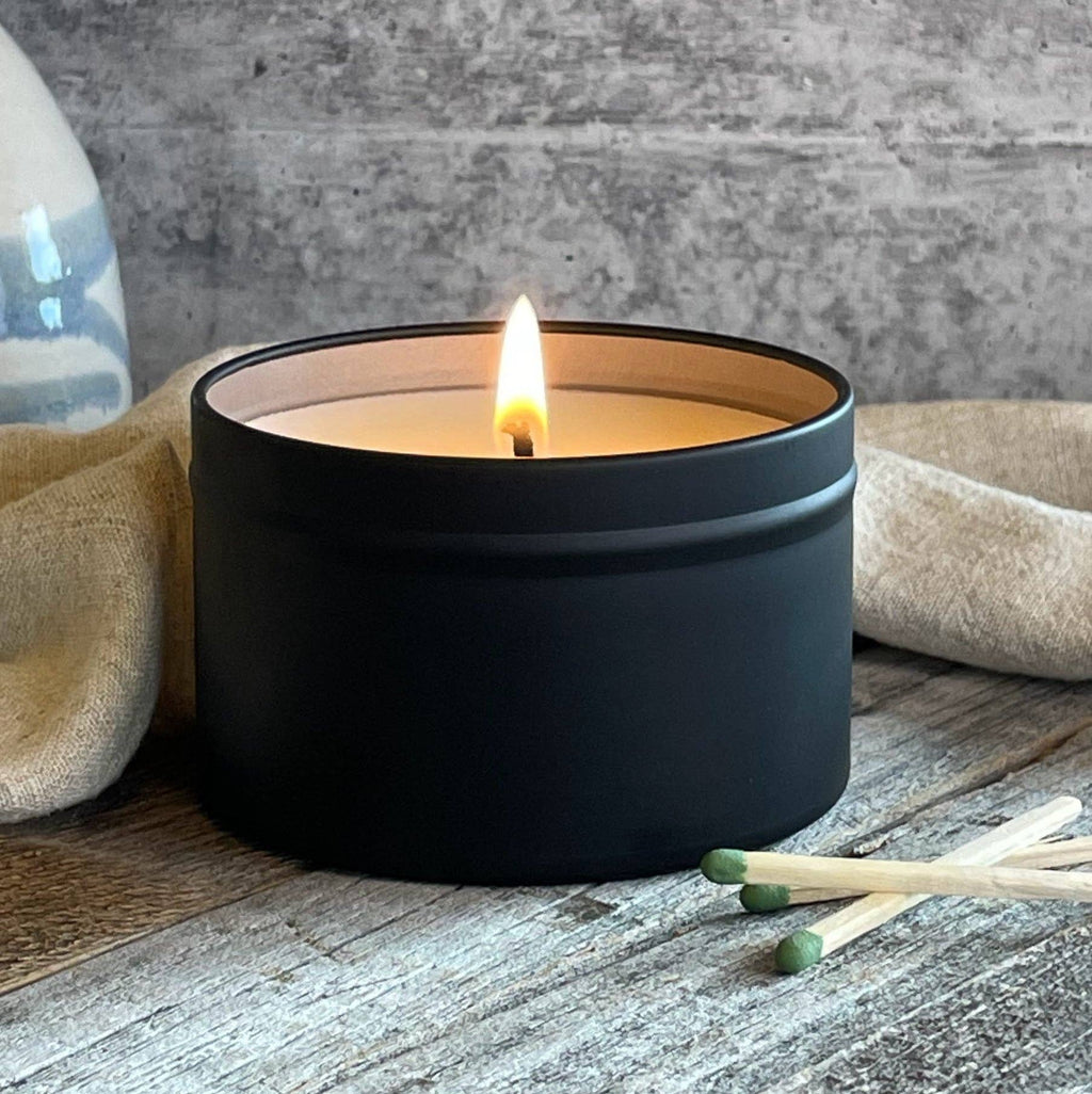 Huckleberry -Black Matte Candle Tin: