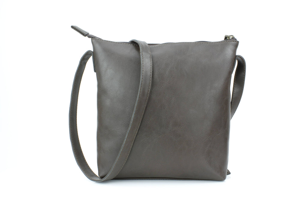Vegan Leather Filigree Messenger with Concho RMHB 40 2504: Tan