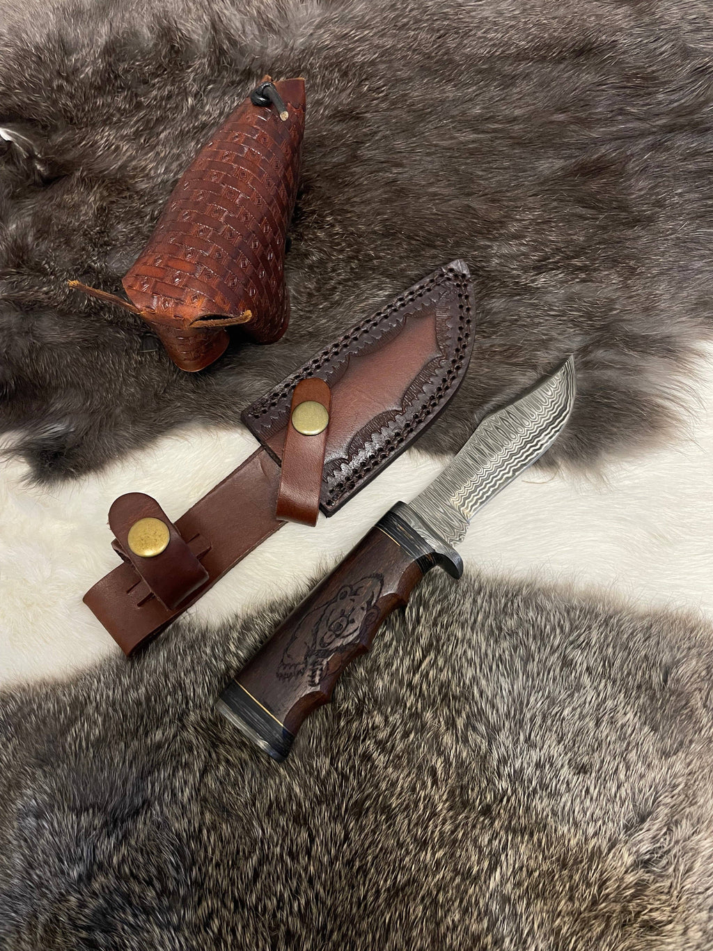 Grizzly Timberline Damascus Knife Damascus Knife  (Compact)