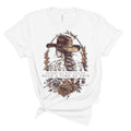 Made for Such a Time Faith-Inspired Cowgirl Western T-Shirt: Brown on White / L