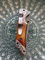 Titan American Eagle - Burnt Damascus folding blade/ EDC/