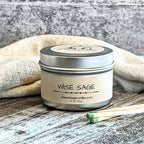 Wise Sage - 6 oz Black Matte Candle Tin: 6 oz