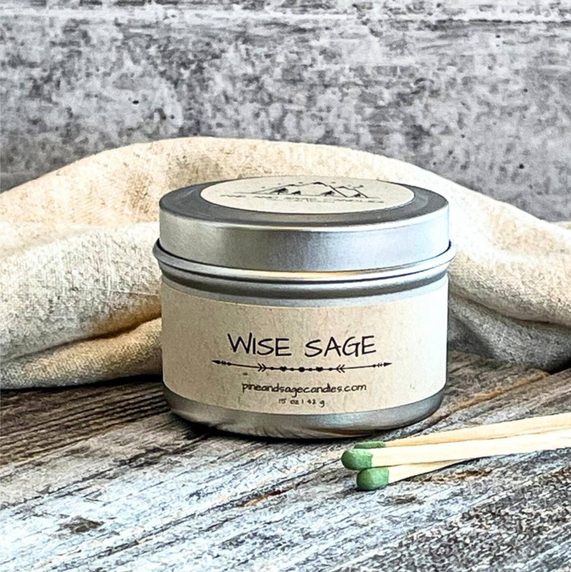 Wise Sage - 6 oz Black Matte Candle Tin: 6 oz