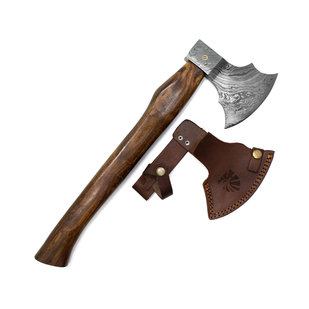 Damascus Steel all around camping knife AX- 0 0 1