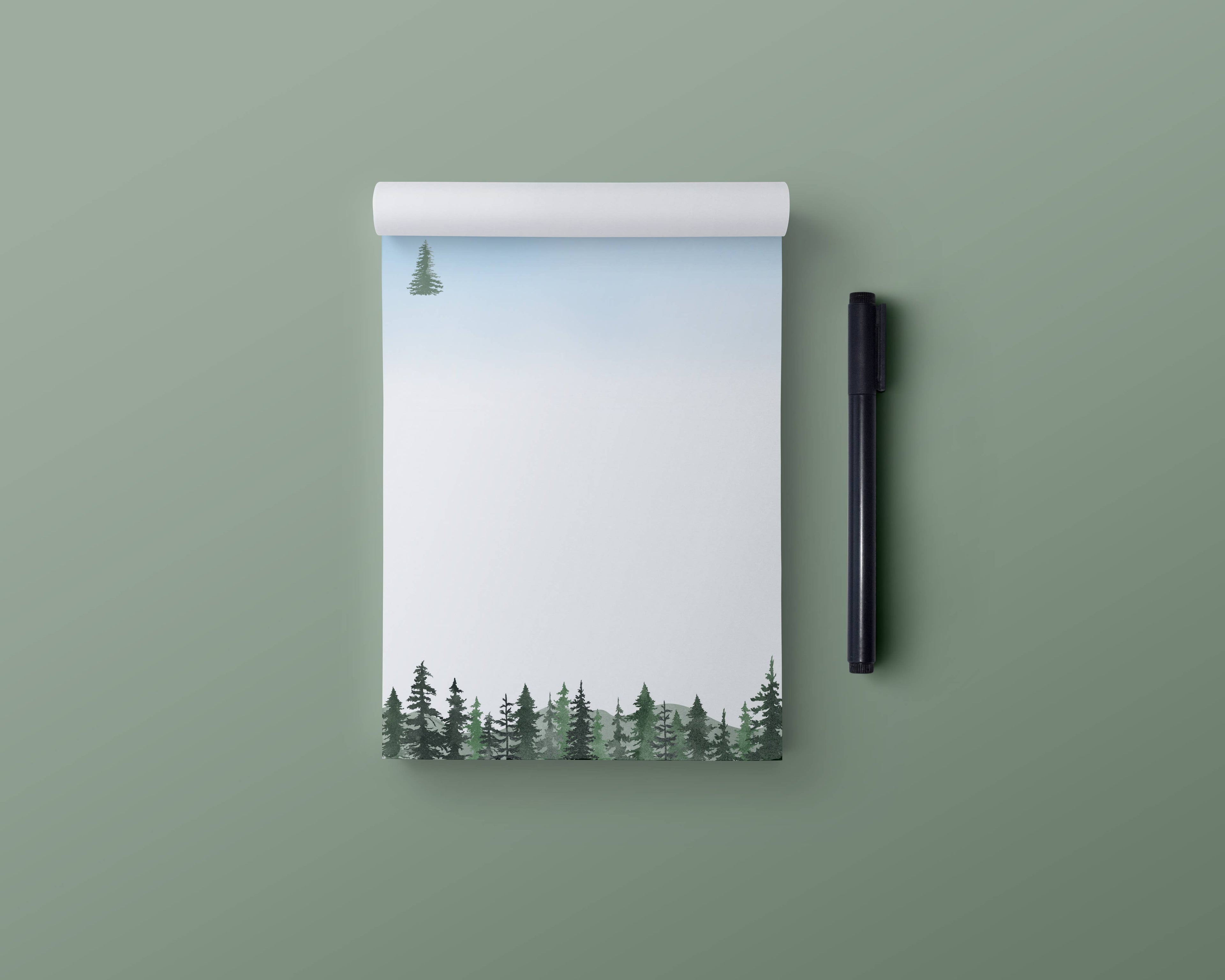 Forest Tree Notepad - 4" x 5" Unlined