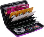 Metal RFID Blocking Wallet Credit Card Holder Case: Brown