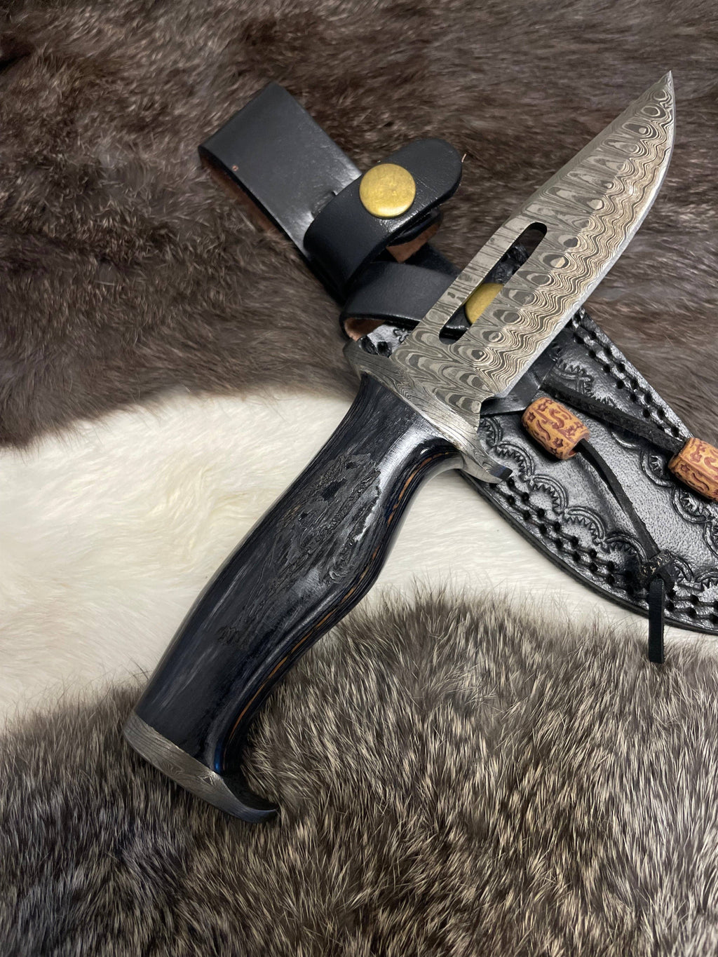 Damascus Knife TK-098 -Lunar Guardian   (Compact)
