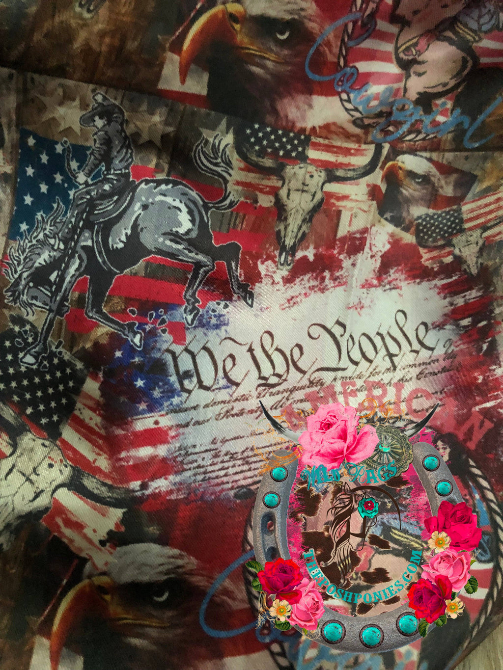 Custom We The People Wild Rag 35 x 35