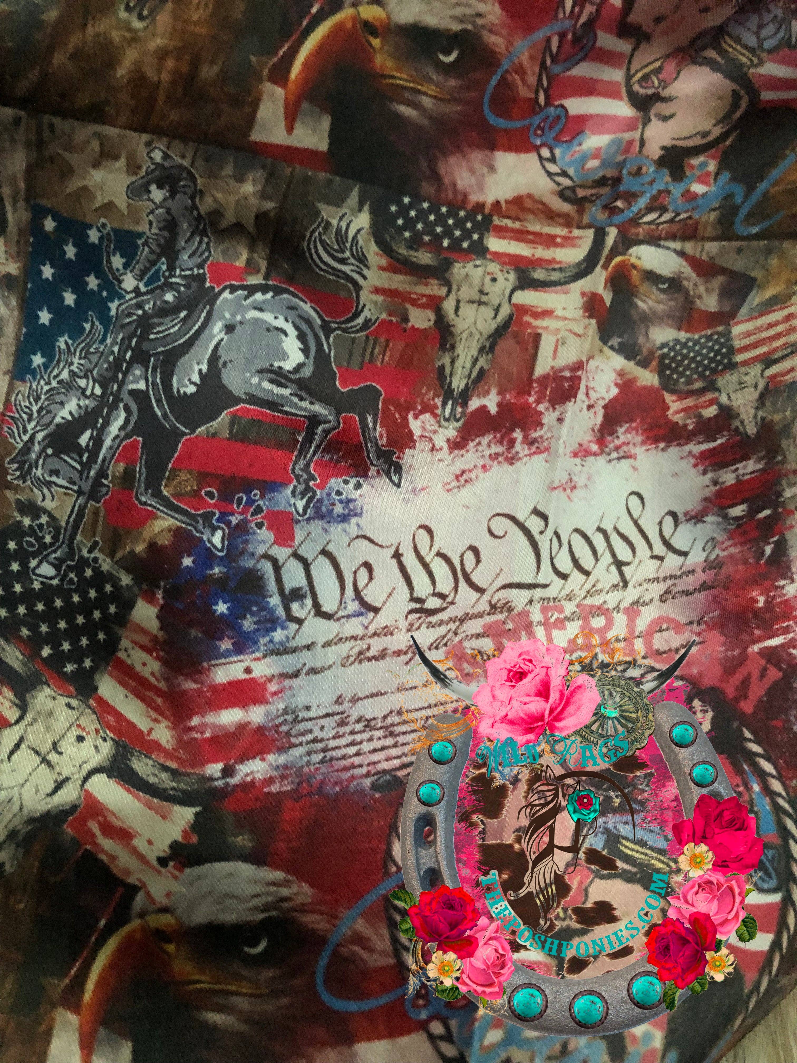 Custom We The People Wild Rag 35 x 35