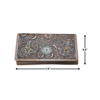 Women’s Brown Leather Wallet Floral Butterfly ABLW 18-25201