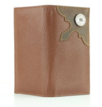Western Cut Rodeo Wallet w/ Shotgun Shell Concho AB 1902: Tan