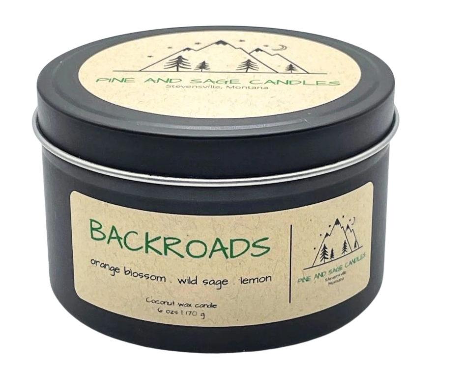 Backroad - Black Matte Candle Tin: