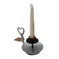 Forged Metal Candle Holder - Silver