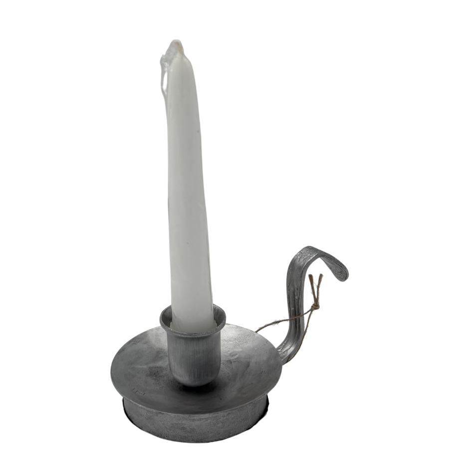 Forged Metal Candle Holder - Silver