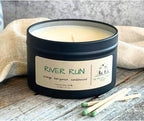 River Run -  Black Matte Candle Tin: