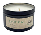 River Run -  Black Matte Candle Tin:
