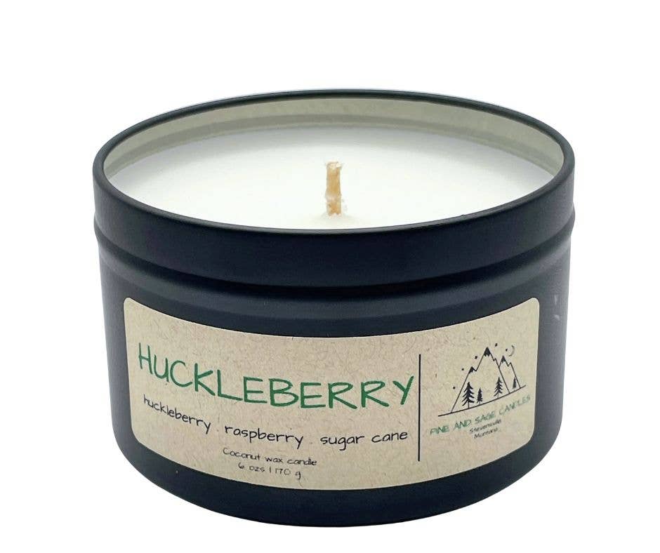 Huckleberry -Black Matte Candle Tin: