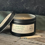 Campfire Coffee-6 oz. Black Matte Candle Tin: 6 oz