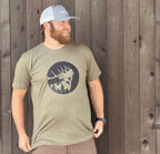 Bugling Bull Elk Adult Tee: Sea Foam / MT