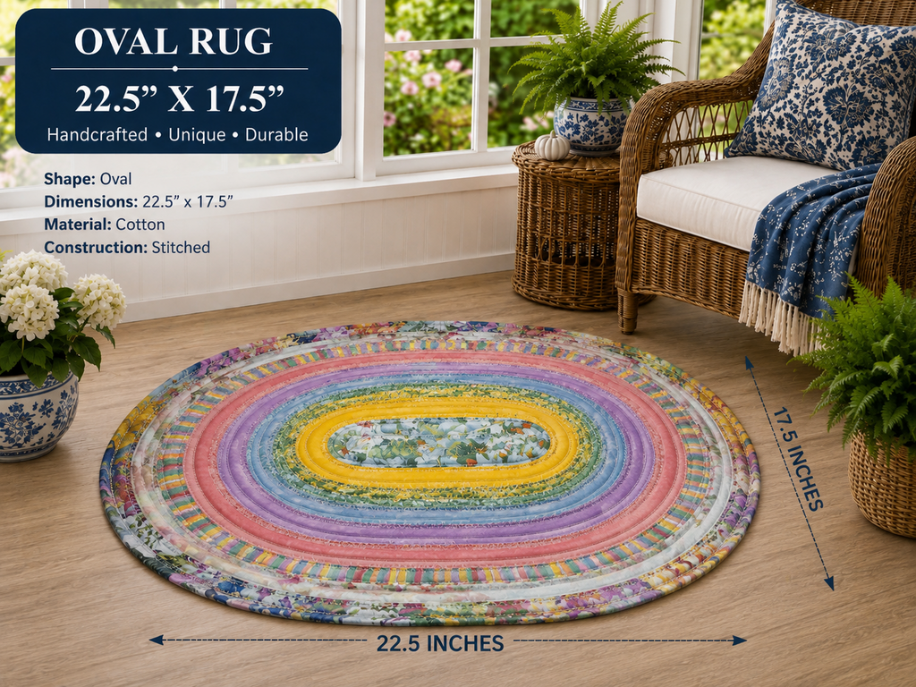 Pastel Platter (Med) Handmade Rug