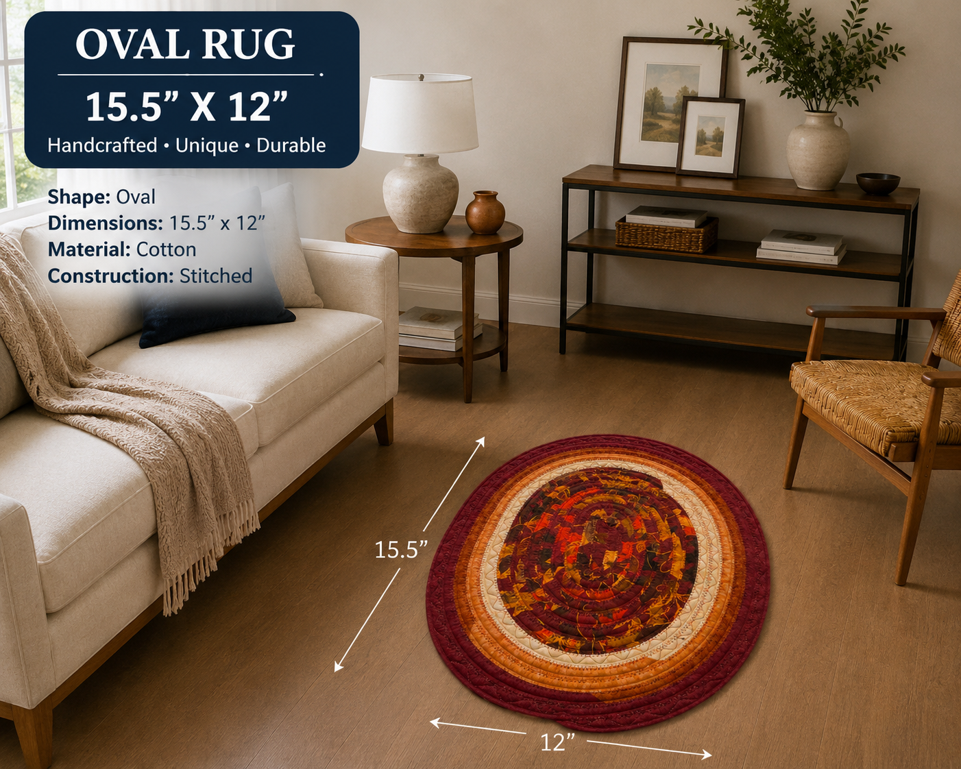 Small Fall Leaves - Handmade Rugs