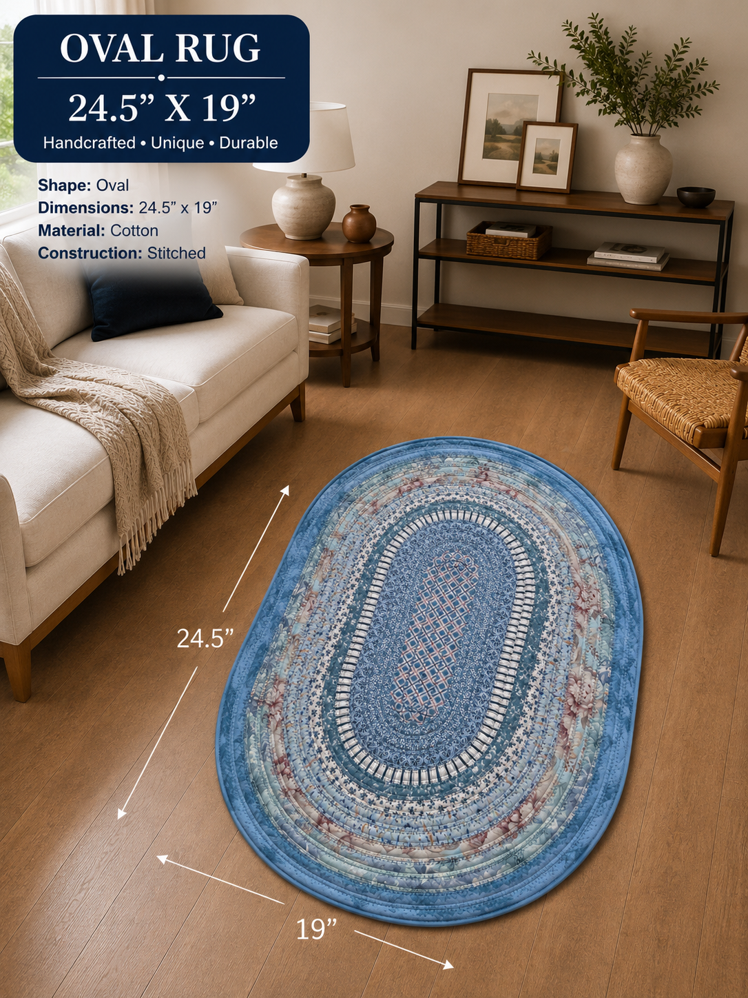 Powder Blue - Handmade Rugs