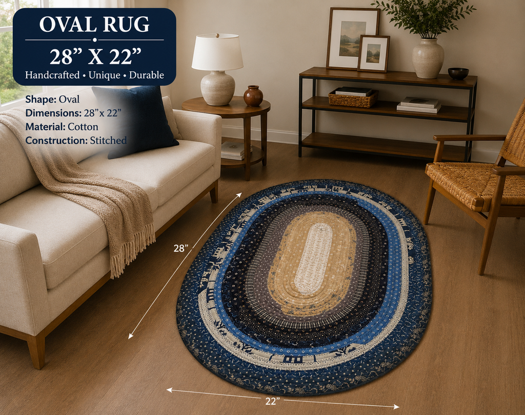 Mainly Blue - Handmade Rug