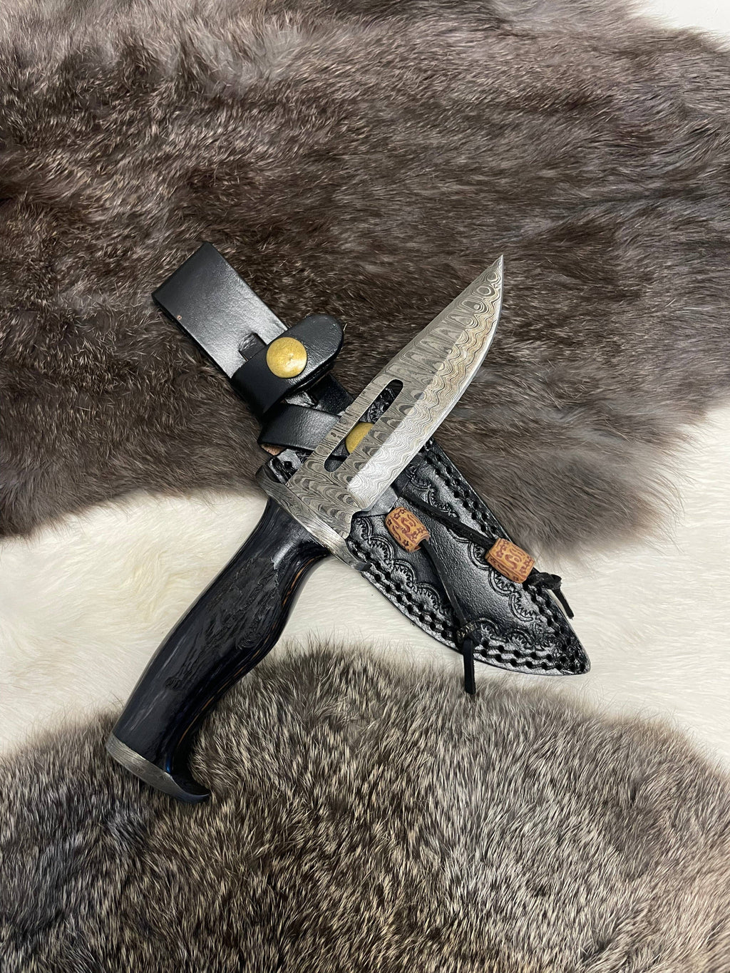 Damascus Knife TK-098 -Lunar Guardian   (Compact)