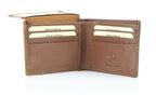 Mixed Media Two Tone Bifold Rodeo Wallet w/ Medallion AB1916: Black / Eagle