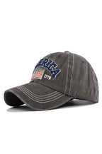America Flag Embroidered Baseball Cap - Navy / One Size