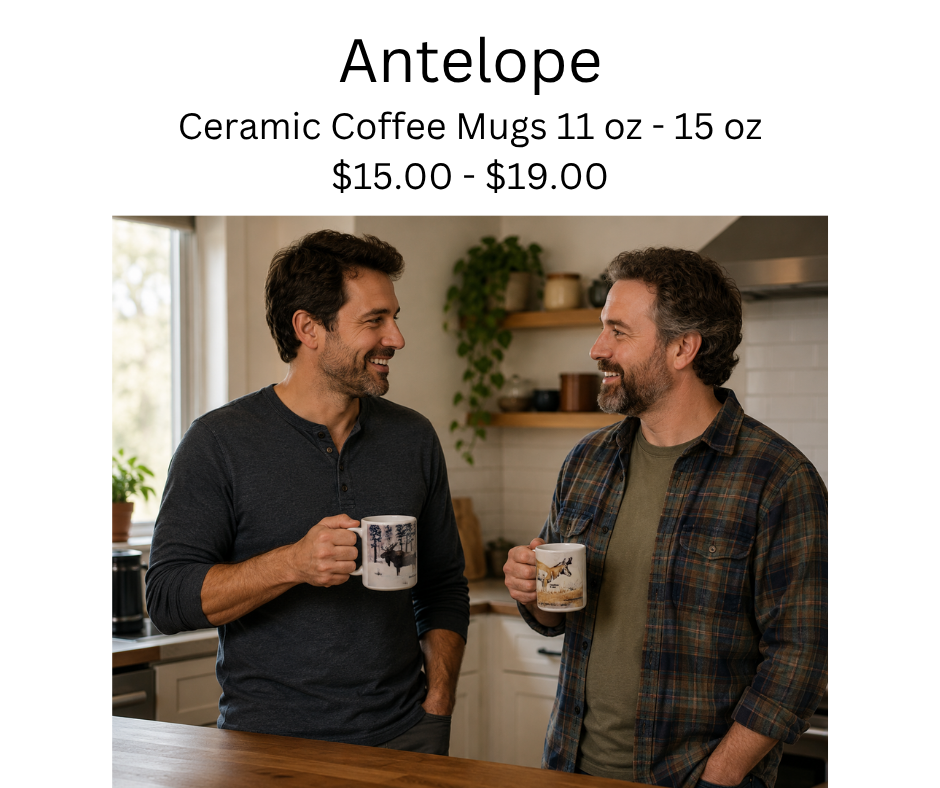 Antelope - Montana Artist - Laurel Ovitt - 11 oz - 15 oz Mug