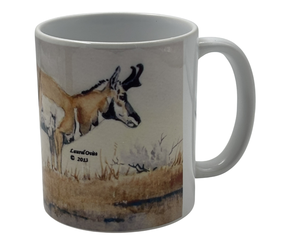 Antelope - Montana Artist - Laurel Ovitt - 11 oz - 15 oz Mug