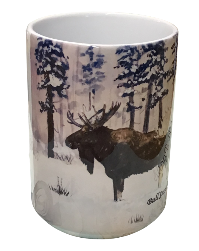 Bull Session -  Montana Artist - Laurel Ovitt - 15oz Mug