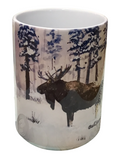 Bull Session -  Montana Artist - Laurel Ovitt - 11 oz - 15 oz Mug
