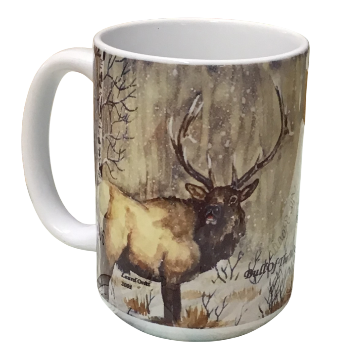 Bull of the Woods -  Montana Artist - Laurel Ovitt - 15oz Mug