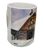 Barn- Montana Artist - Laurel Ovitt - 15oz Mug