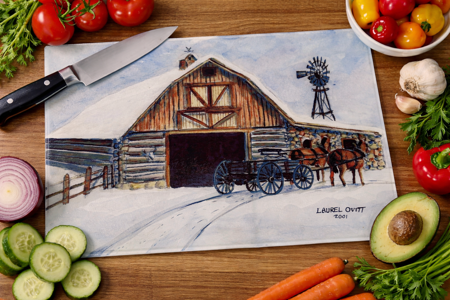Barn Cutting Board