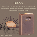 Bison Bar Soap: Amber Vanilla & Lavender