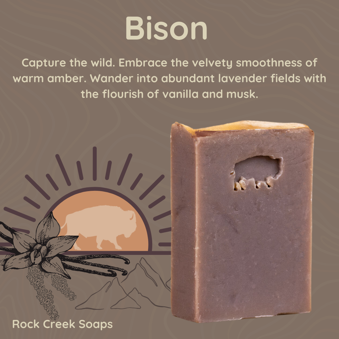 Bison Bar Soap: Amber Vanilla & Lavender