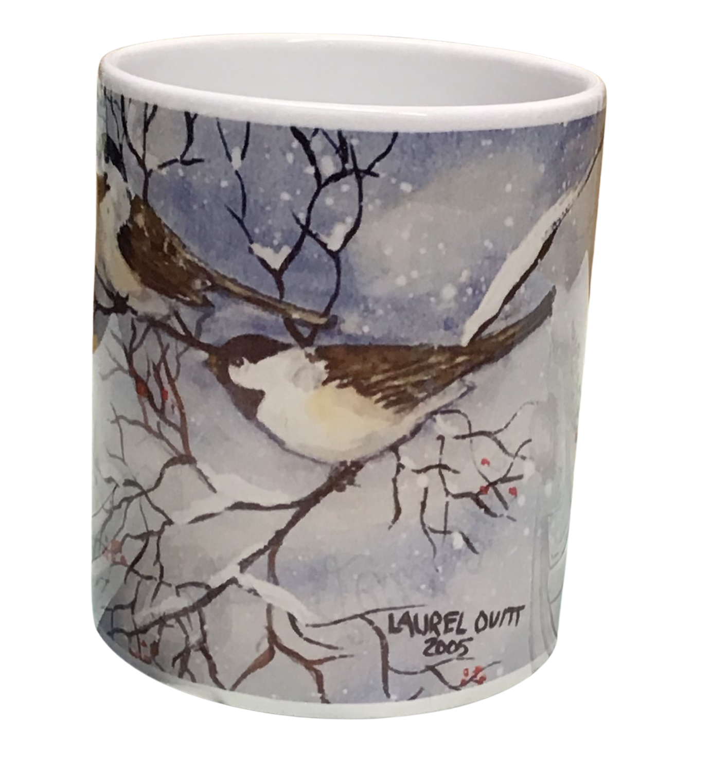 Chickadees - Montana Artist - Laurel Ovitt - 11oz Mug
