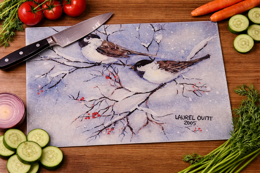 Chickadee Cutting Board