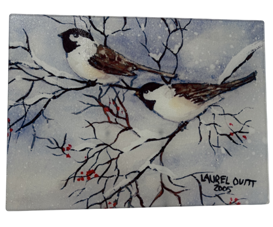 Chickadee Cutting Board