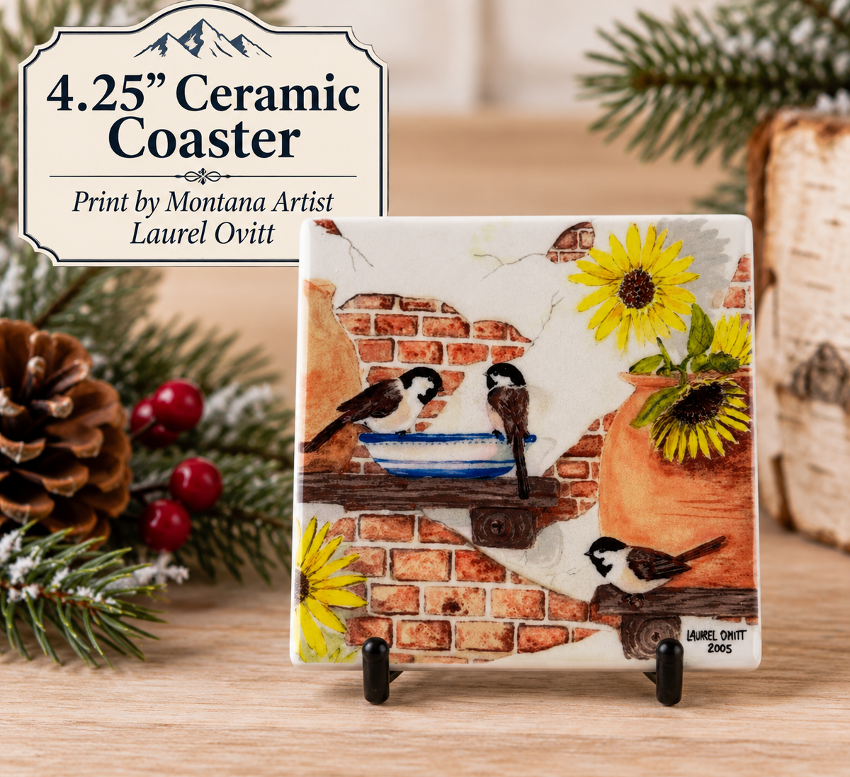 Ceramic Coasters - Fall Visitors